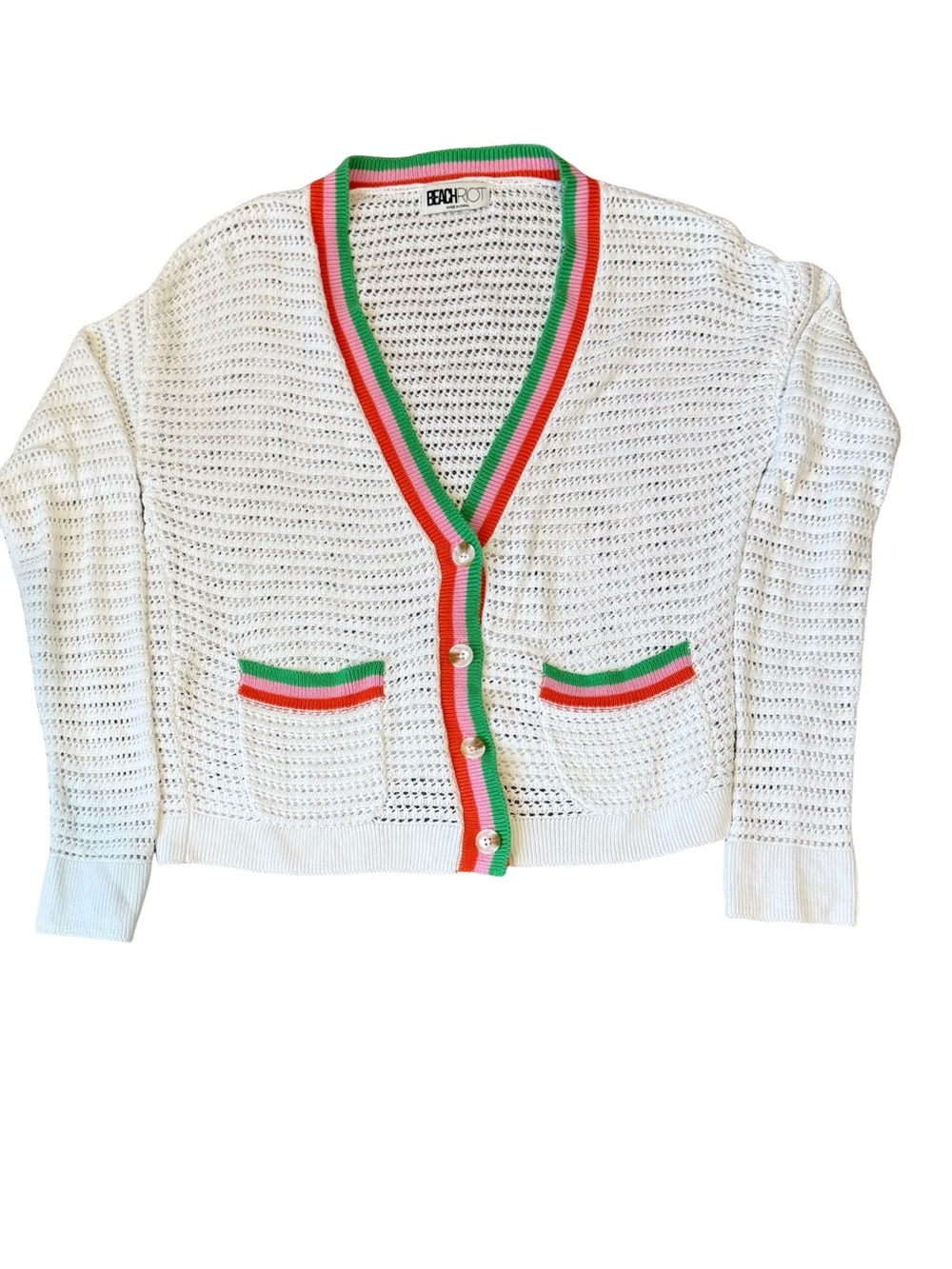 Beach Riot Gene Open Stitched Cardigan